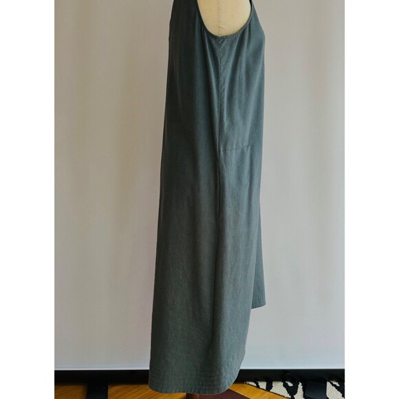 BCBG Max Azria denim dress with leather shoulder straps size extra small XS - Picture 2 of 4